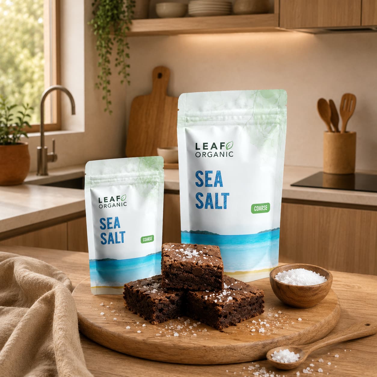 Sea Salt Coarse — Garam laut kasar untuk steak & taburan cookies / brownies.