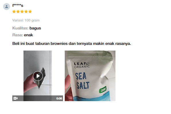 Review customer Leaf Organic #2